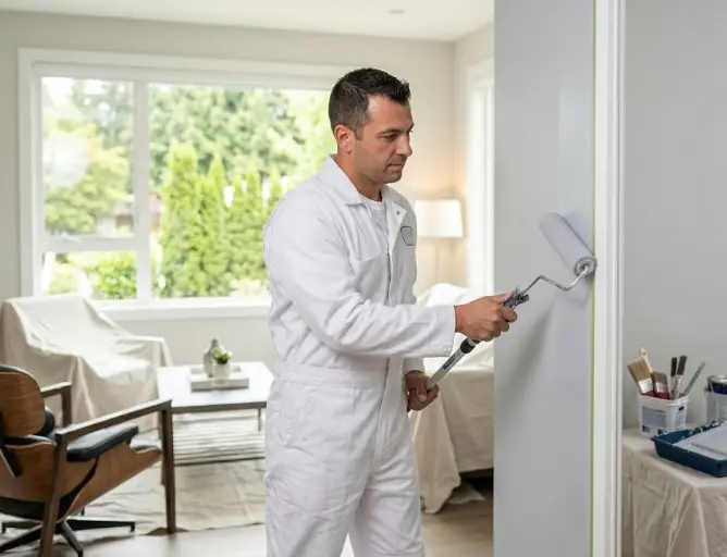 Professional interior painting in Bellevue home