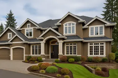 Bellevue luxury estate exterior painting showing sophisticated color scheme and flawless finish quality