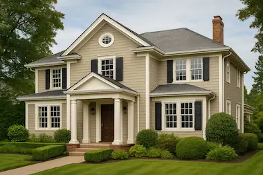 Traditional Bellevue estate with expert exterior painting preserving architectural character