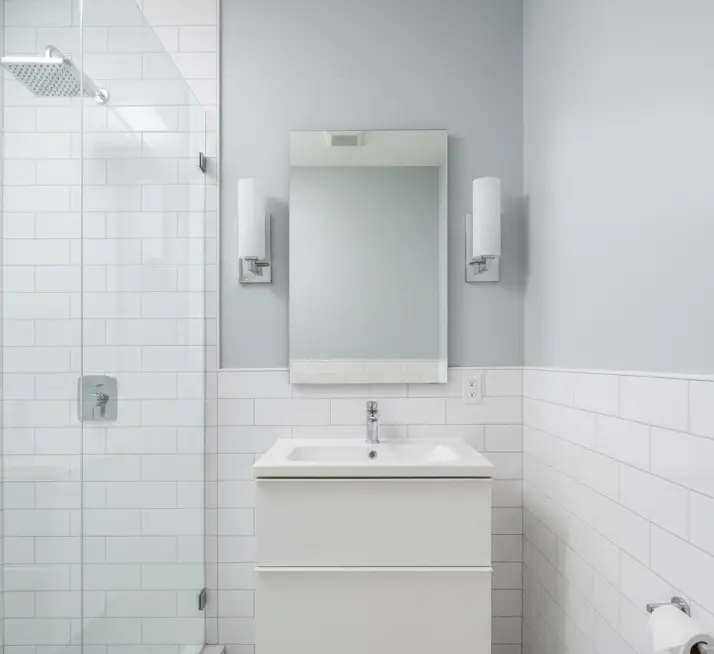 Bathroom painting in Everett with moisture-resistant paint finish