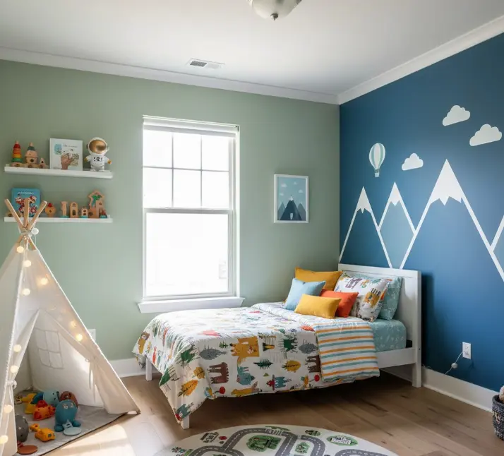 Children's room painting in Everett with playful colors
