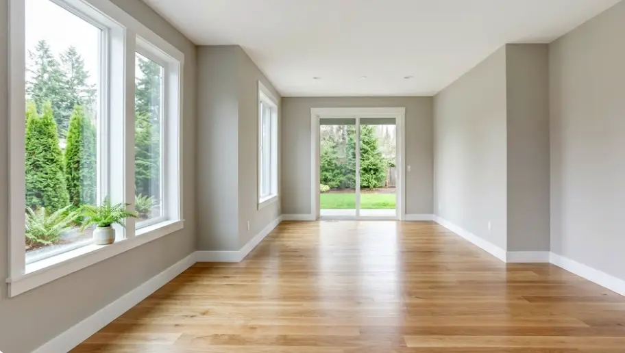 Before and after wall painting transformation in Everett home — outdated walls refreshed with modern neutral color