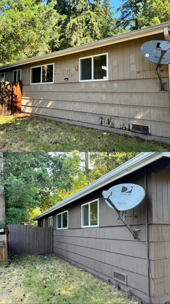 Exterior renovation painting in Seattle - complete house transformation before and after