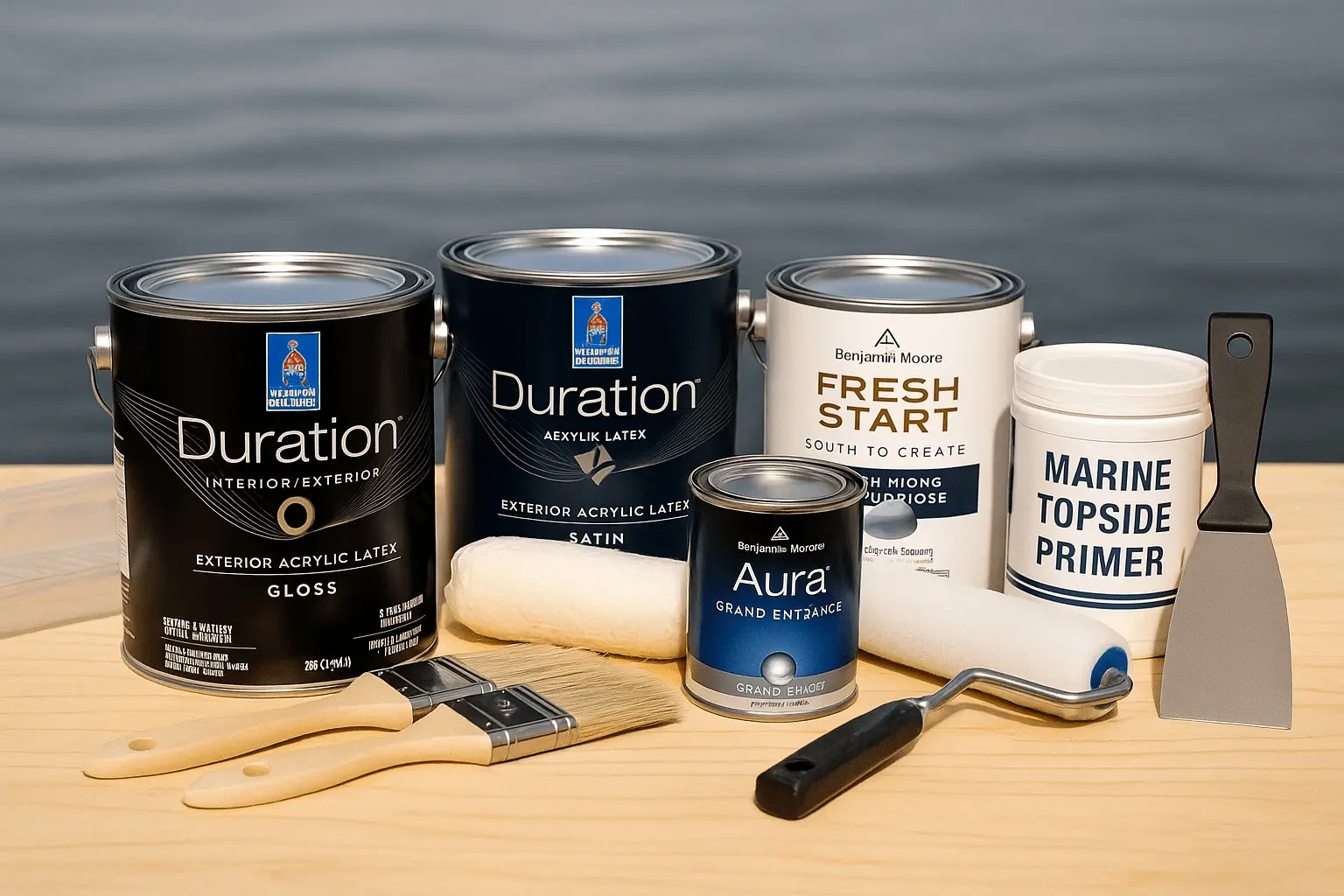 Premium exterior painting materials and marine-grade coatings for Kirkland lakefront homes