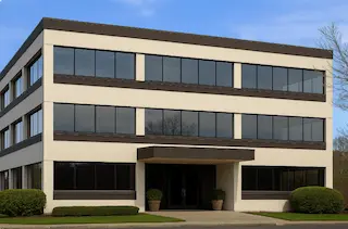 Office building painting project in Lynnwood with professional finish