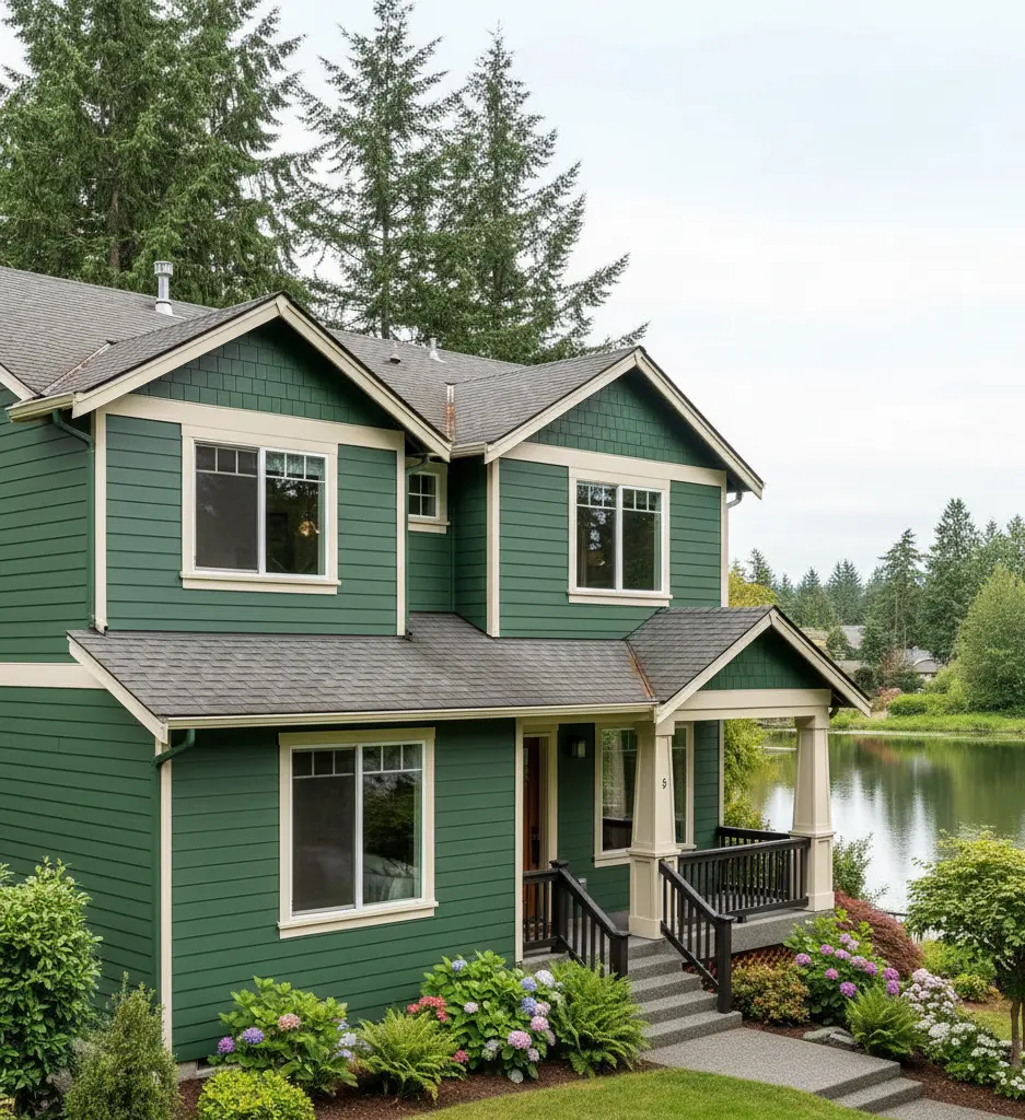 Residential painting near Scriber Lake in Lynnwood with moisture-resistant systems