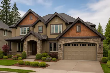 Luxury custom home painting in Heritage Hill Mill Creek with multiple material systems