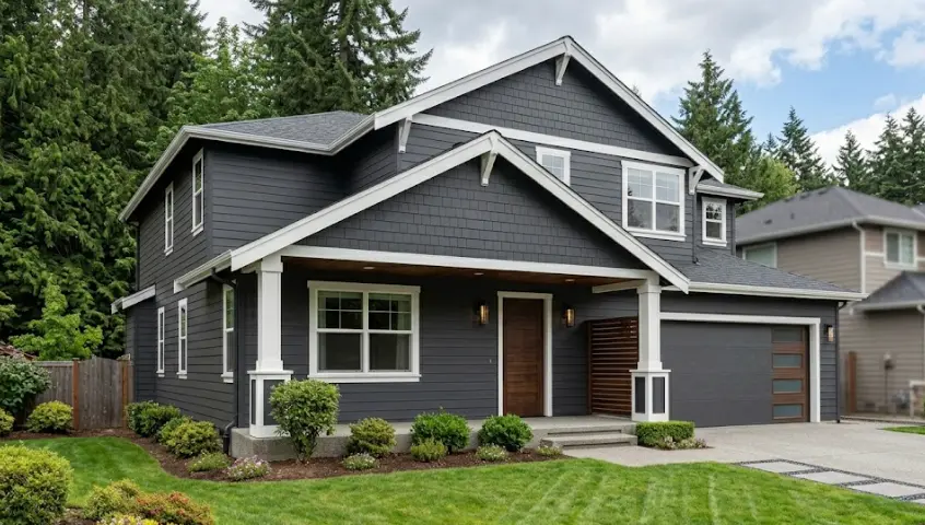 Contemporary home exterior painting project in Sammamish