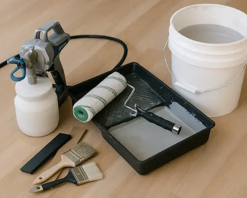 Professional painting equipment and modern tools used for interior painting in Bothell