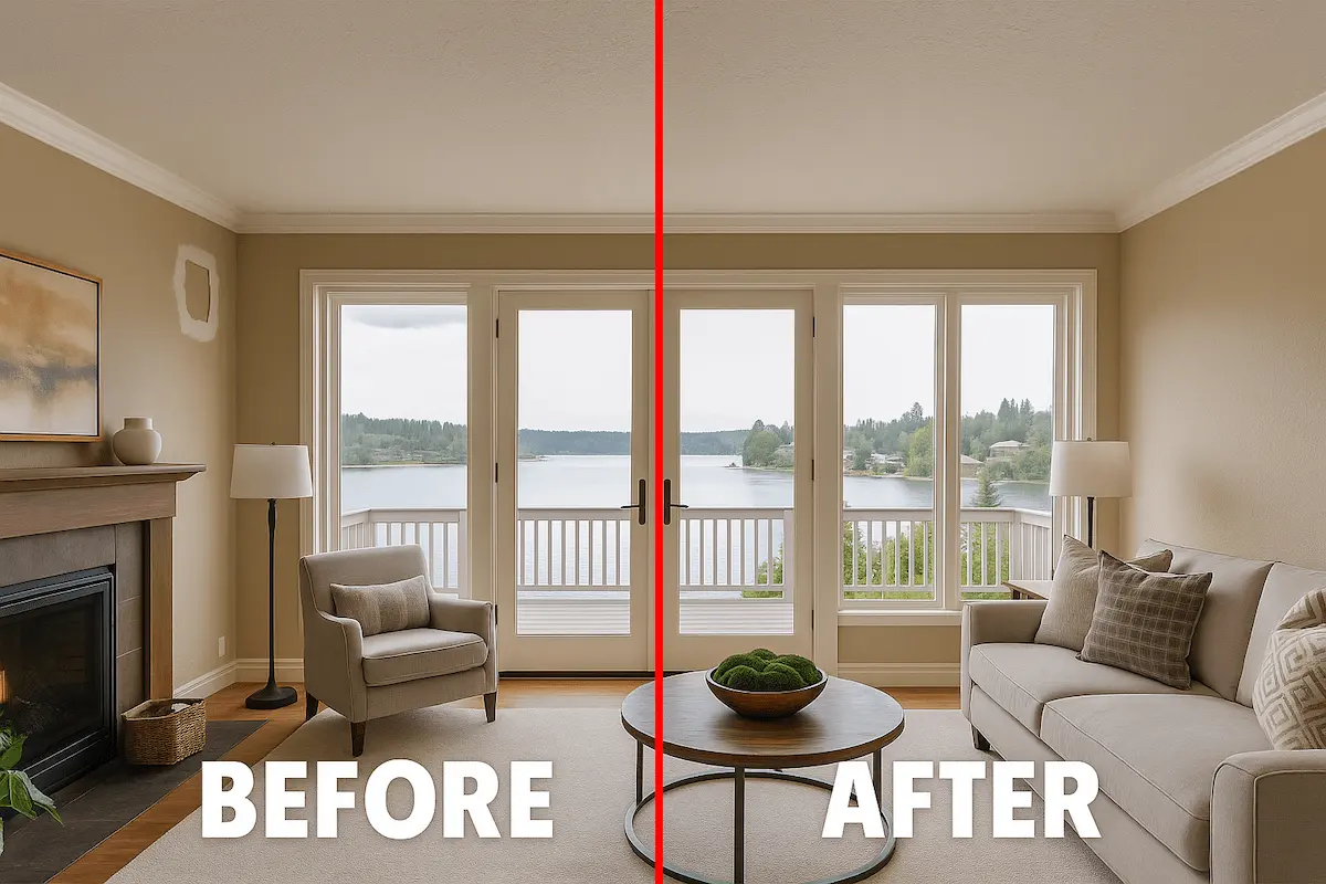 Professional wall patching repair service in Kirkland showing expert craftsman fixing drywall damage