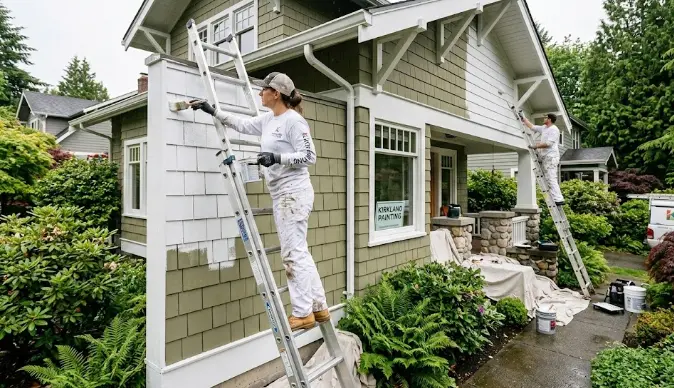 Professional painters working on Kirkland home — expert craftsmanship and quality results