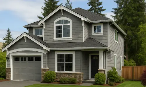 High-end Redmond home near Microsoft campus showing professional exterior painting quality