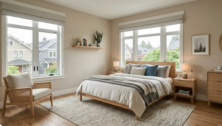 Capitol Hill condo room painting transformation with warm tones optimized for limited natural light