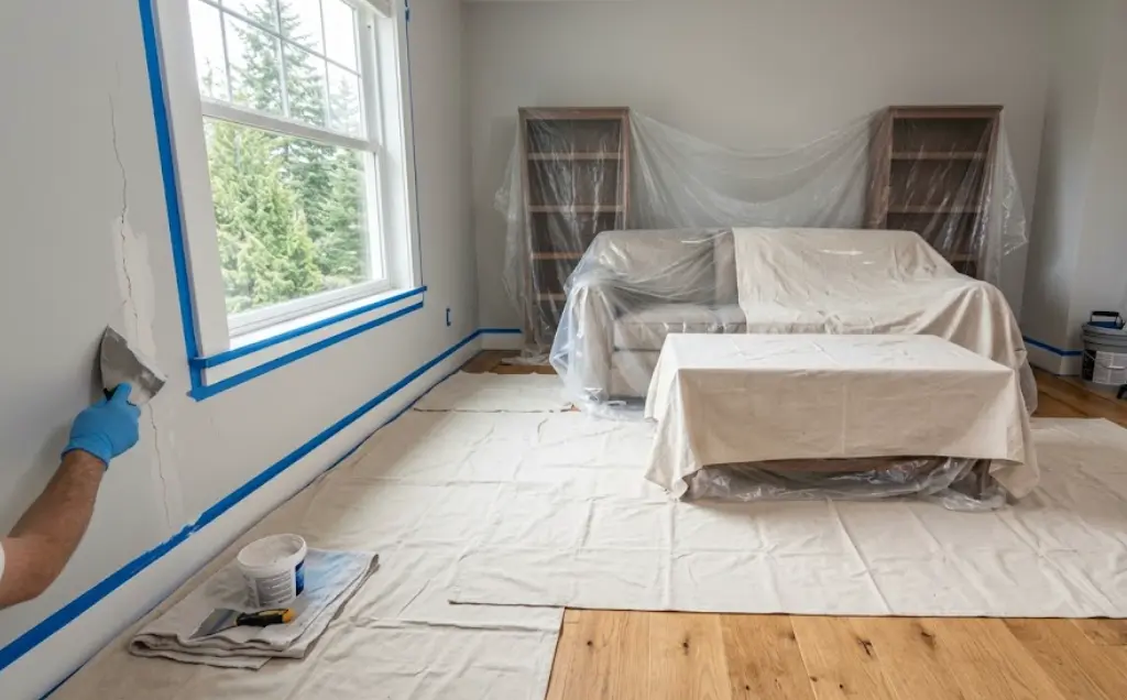 Interior painting surface preparation Snohomish WA